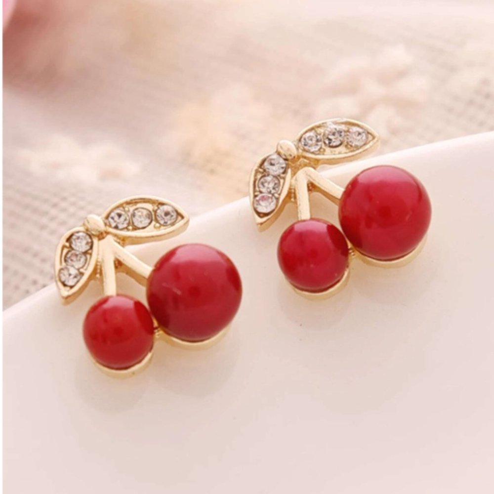 3/25 Cherry Stud Earrings